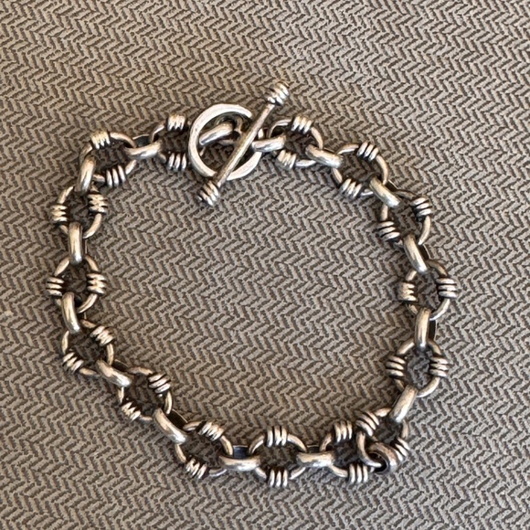 925 Sterling Silver Jewelry - Taxco Mexico Sterling Silver 925 Toggle clasp Bracelet
